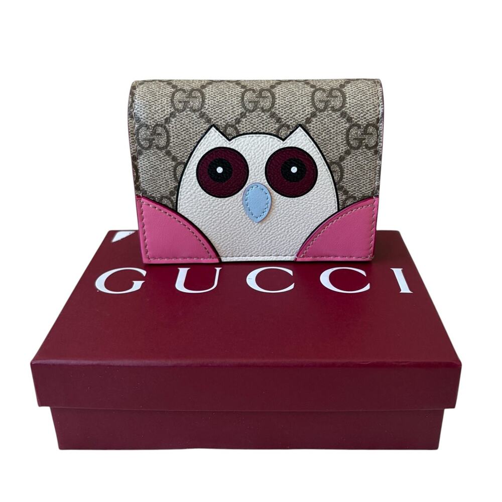 Gucci GG Supreme Canvas Mini Wallet Owl 818767･0416 Ladies